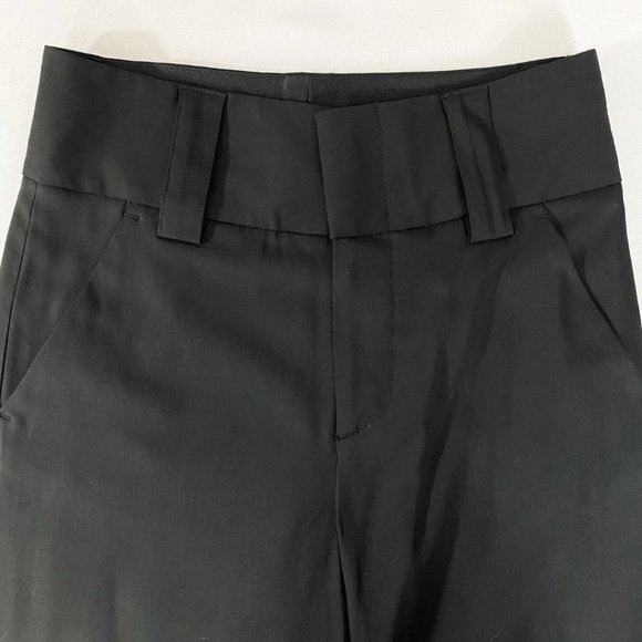 ALICE + OLIVIA BLACK HIGH RISE FLARED DRESS PANTS - 0 - Picture 4 of 9